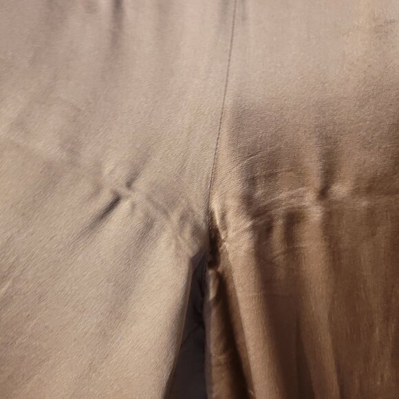 Vintage Suzelle Silk Outfit 3 Pcs Gold Tank Pants Crochet Tunic Metallic Large - Picture 10 of 13